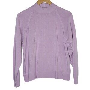 Drapers & Damon's Soft Acrylic Mock Neck Longsleeve Pink Sweater Women’s  PXL